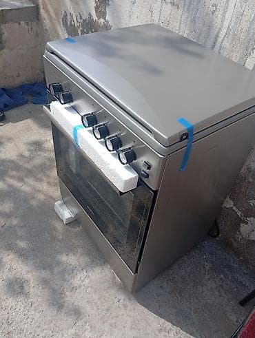 elekdirik soba: Simfer sərbəst dayanan soba və qaz plitəsi - Rəng: metalik/gümüşü — 4