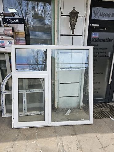 plastik qapllar: Yeni Təkqat şüşə paketi Plastik pəncərə, Еni: 100 sm, Uzunluğu: 120 sm, Ödənişli quraşdırma — 2