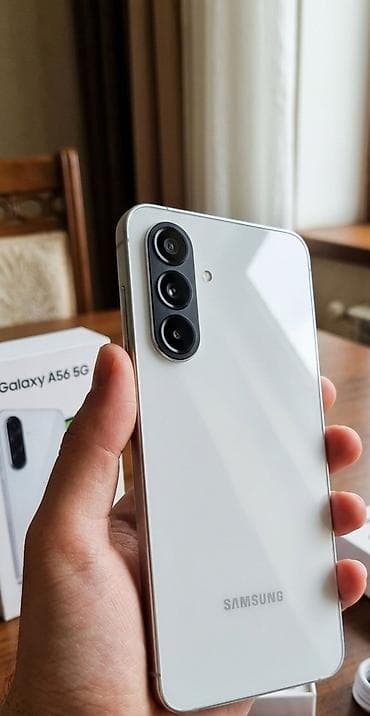 Elektronika: Samsung Galaxy A56 5G, 128 GB, rəng - Ağ, Barmaq izi, Düyməli, İki sim kartlı — 1