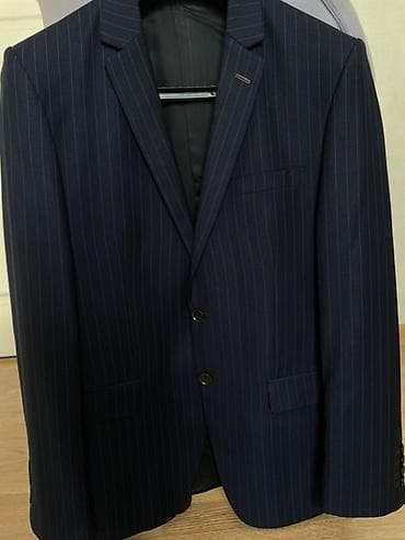 Şalvarlar: Barba Napoli firmasına aid: Kişi kostyum jaketi – tünd göy rəngdə — 8