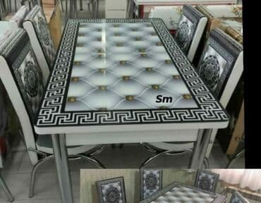 quxna stulu: Mətbəx üçün, Yeni, Açılan, Dördbucaq masa, 4 stul — 5