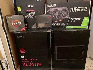 islenmis notbuk: Gaming PC komplekti – komponentlər və monitor Komponentlər: Ryzen 5 — 1