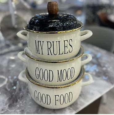 ps servis: Çay dəsti, rəng - Ağ, Metal — 3