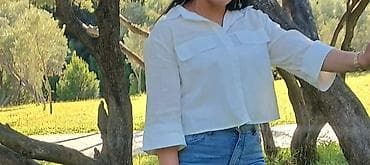 zara bot: Qadınlar üçün ağ köynək - Stil: Klassik və gündəlik geyimlərə uyğun — 1