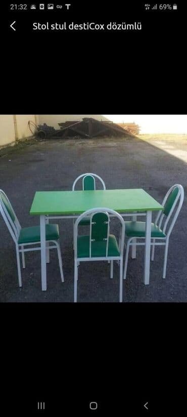 Masa və oturacaq dəstləri: Mətbəx üçün, Yeni, Açılan, Dördbucaq masa, 4 stul — 30