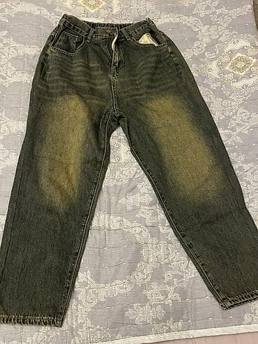 Uniseks klassik denim şalvar - Rəng: tünd boz/kömür tonlarında, ön və at lalafo.az Uniseks klassik denim şalvar - Rəng: tünd boz/kömür tonlarında, ön və