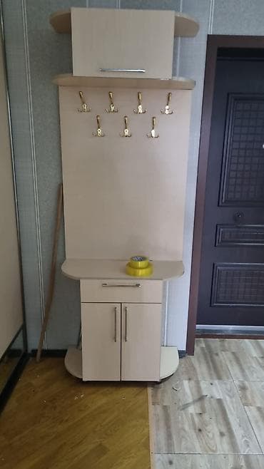 koridor üçün şkaflar: İşlənmiş, 2 qapılı, Təkərli, Bej, Digər material, Açılan, Düz dolab — 1