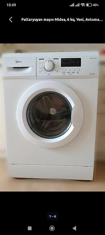 Paltaryuyan maşın Midea, 6 kq, Avtomat, Qurutmasız — 1