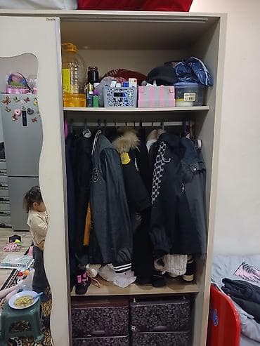 mini şkaf: Oğlan və qız üçün, 2 qapılı, Kupe, Düz dolab — 2