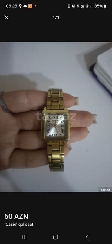 a class saatlar: Yeni, Qol saatı, Casio, rəng - Qızılı — 1