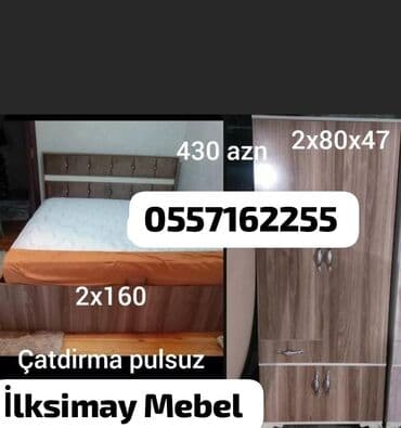 quxna şkafı: Təknəfərlik çarpayı, Dolab — 6