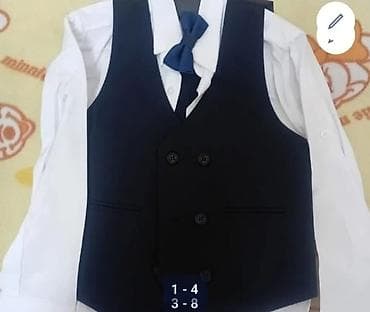 Uşaq üçün klassik kostyum dəsti - Rəng: tünd göy (navy) - Komplekt