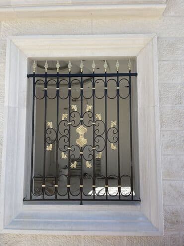 demir yumruq resmi: Dəmir döymə pəncərə barmaqlıqları – dekorativ və təhlükəsiz həll - — 8