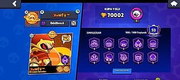 Brawl Stars hesabı – yüksək səviyyəli profil - Kupa yolu: 70,002 -
