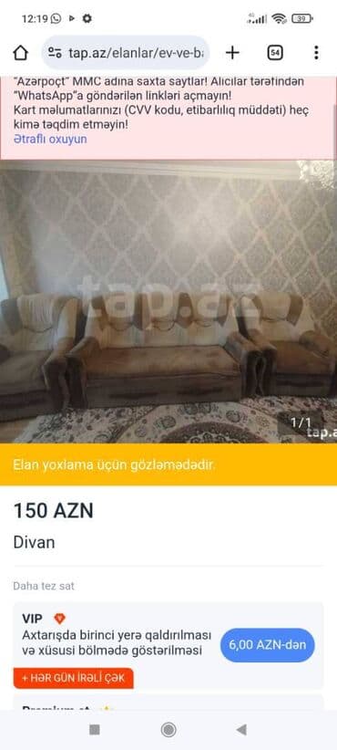 Divan ve iki kreslo satilir, divan açılandı. Real alıcıya endirim