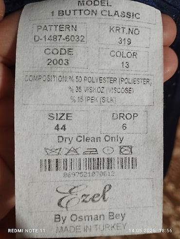 mexmer parca: Kişi smoking dəsti – Ezel brendi - Rəng: tünd göy (navy), parlaq — 9