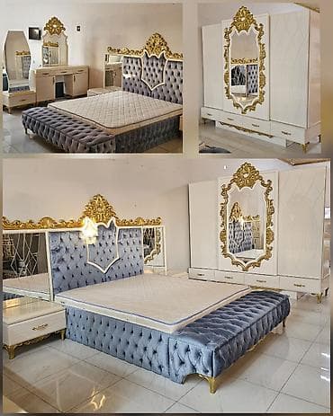 Мебель: *1090₼ Yataq mebeli destı satılır‼️* *Dolab* *mdf masın boyasıdır* — 1