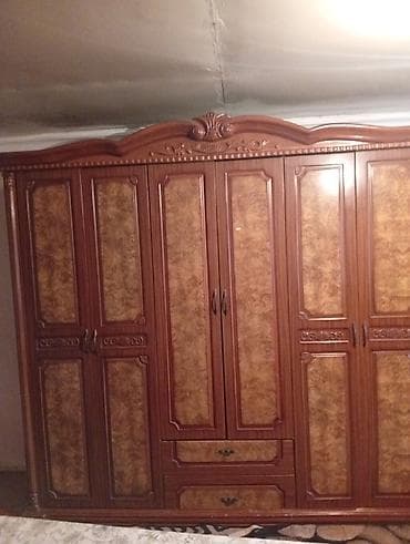 6 qapı, Siyirməli, Qəhvəyi, Taxta, Açılan, Düz dolab