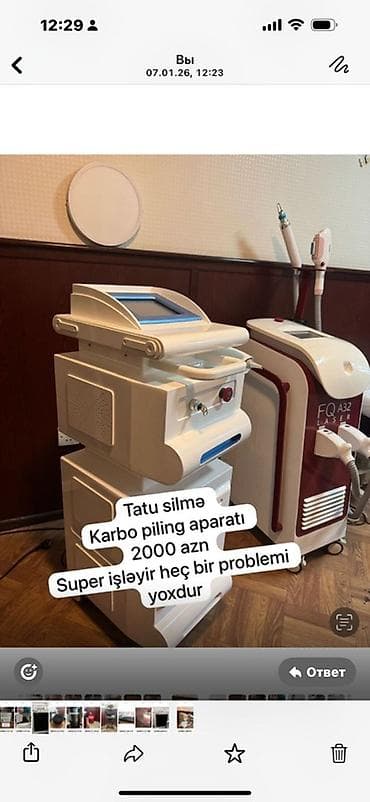 Tatu silmə və karbo piling aparatı - Peşəkar kosmetologiya üçün