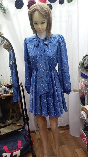 genc qizlar ucun donlar: Mavi çiçəkli qadın donu razmer.s.m.36.38 - Model: boğazda — 1