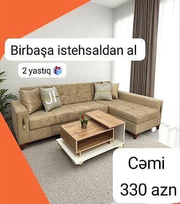 Künc divan, Yeni, Açılan, Bazalı, Vеlur parça, Pulsuz çatdırılma