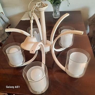 Tekstil: Çılçıraq, 5 lampa, Metal — 1