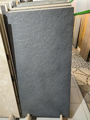 kafel satisi: Qara şifer fakturalı keramika plitə - Material: keramika/porcelan — 1