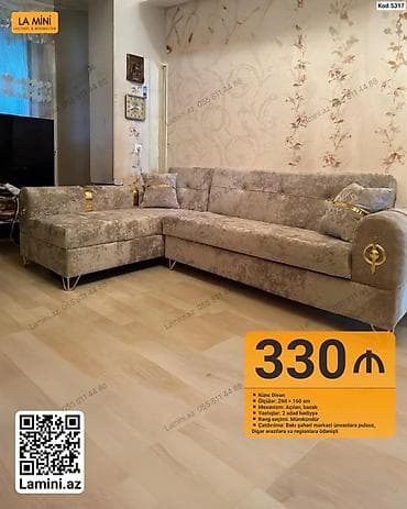 oturaca: Künc divan – La Mini (Kod: 5317) - Ölçü: 260 × 160 sm - Mexanizm — 1