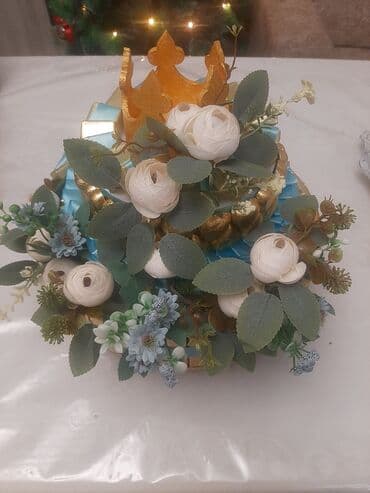 Шоколадные букеты: Şokolad kompozisiyası – mərtəbəli hədiyyə tortu - 3 mərtəbəli — 4