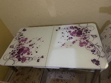 sazan yemi: Mətbəx üçün, İşlənmiş, Açılan, Dördbucaq masa, 4 stul — 2