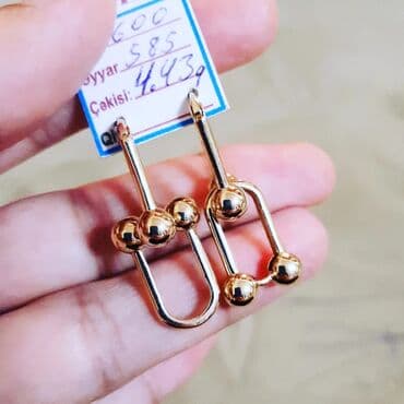 sirqalar qizil: Sırğa, Tiffany, Sarı qızıl, 585 Əyar, 443 g — 5