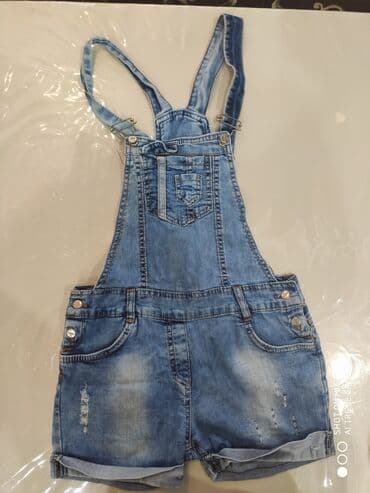 детские трикотажные брюки: Комбинезон, Для девочек, 10 - 12 лет — 1