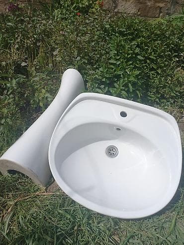 tulpan gulu: Pilləli keramika əl-üz yuma lavabosu – pedestallı model canaq ətraflı — 3