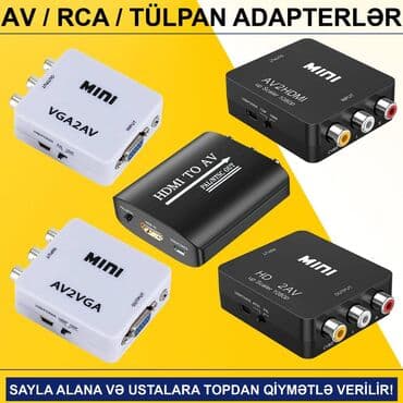 AV/RCA/Tülpan Adapterlər SAYLA ALANA VƏ USTALARA TOPDAN QİYMƏTLƏ lalafo.az -da AV/RCA/Tülpan Adapterlər SAYLA ALANA VƏ USTALARA TOPDAN QİYMƏTLƏ