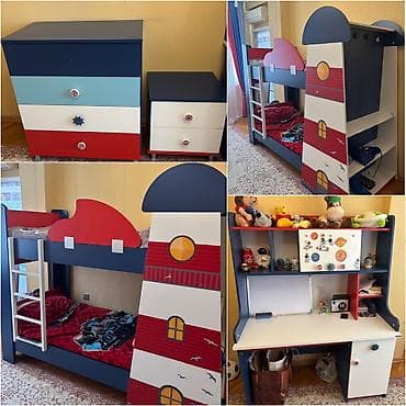Детская мебель: Uşaq mebel dəsti 600 Azn.Keyfiyyətli materialdır.Matras verilir.Ünvan — 1