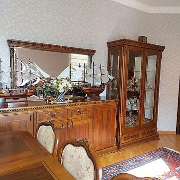 3 d oboy: Qonaq otağı üçün, Açılmayan, Dördbucaq masa, 6 stul — 3