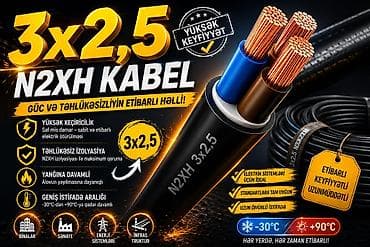 kabel şunur: Kabel 3x2,5mm NHXMH 📢Yüksək keyfiyyətli və yanğına davamlı halogen — 2