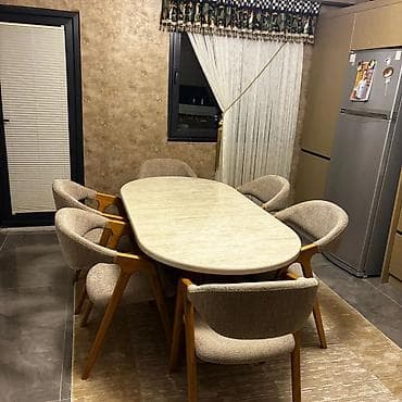 bar oturacaq: Mətbəx üçün, Açılmayan, Oval masa, 4 stul — 6