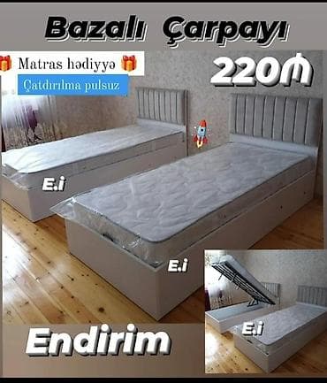 Təknəfərlik çarpayı, Bazalı, Matras ilə
