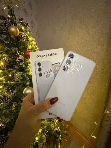 samsunq s20: Samsung Galaxy A35, 128 GB, rəng - Göy, Sensor, Barmaq izi, İki sim kartlı — 1