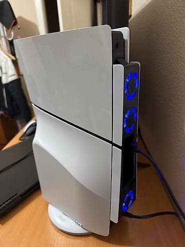 iphone 11 pro max adapter: PS5 Slim üçün yan soyuducu modul – LED işıqlı, 3 ədəd mini turbofan — 2