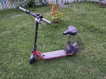 Ninebot elektrik skuter – oturacaqlı və səbət əlavə olunub -