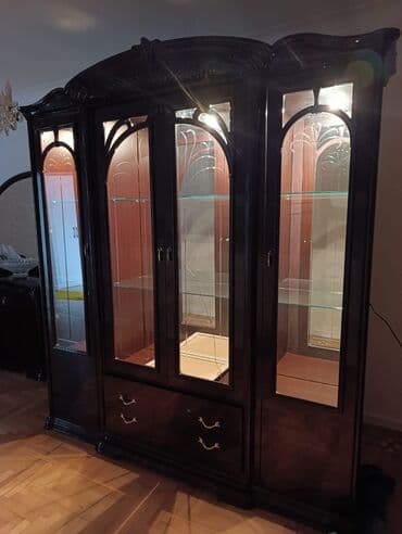 шкаф для посуды: Распашной, 5 дверей Прямой шкаф, Стенка — 2