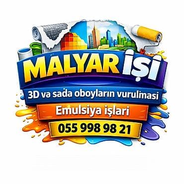 Bitirmə işləri: •3d foto oboy vurulması ( və satışı) •sadə oboy vurulmasi (vinil — 1