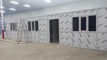 Plastik, şüşə, alüminium ofis ara kəsmə. Butka. Köşk. şüşə