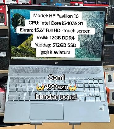 HP Pavilion, 15.6 ", Intel Core i5, 512 GB lalafo.az -da HP Pavilion, 15.6 ", Intel Core i5, 512 GB