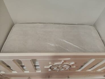 детские кроватки с комодом: Oğlan və qız üçün, Dördbucaq, Beşik, Dəstsiz, Matras ilə, Yellənmə mexanizmsiz — 3