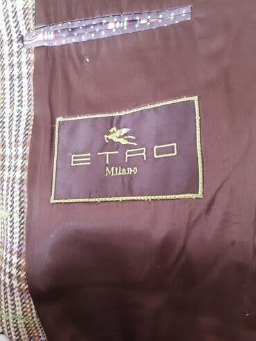 cins pencekler: Итальянский модный пиджак ЕТРО чисто шерстяной в клетку однобортный,и — 2