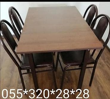 stolustu: 4 nəfərik 6 nəfərik 8 nəfərik stolar və otracaqlar bir başa sexdən sex — 4