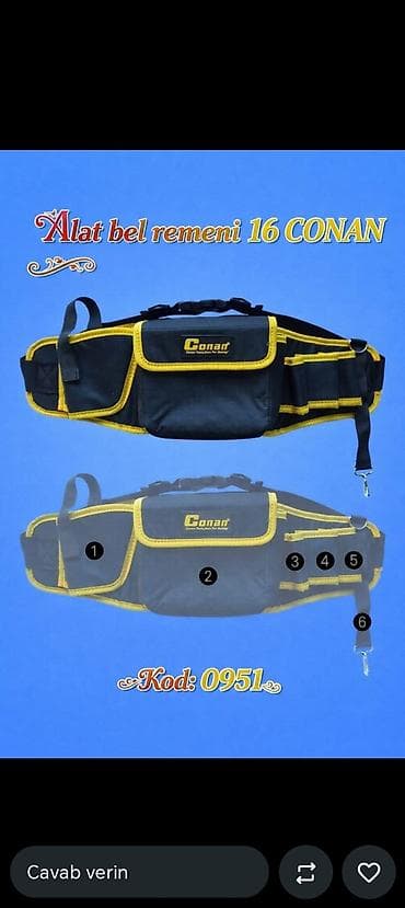 Alət bel kəməri – Conan 16 (Kod: 0951) Peşəkar ustalar və hobbi